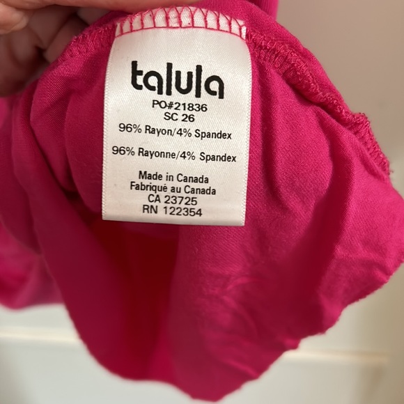 Pink Talula racerback tank top. - Picture 3 of 4